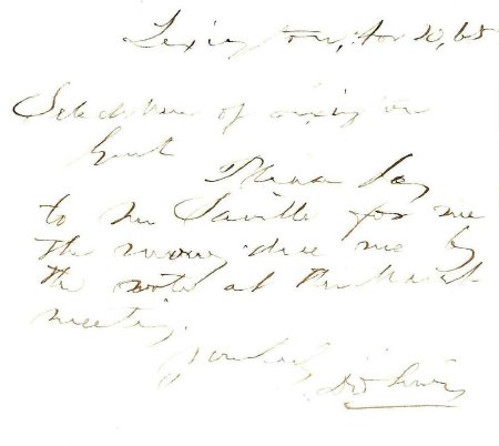 Order to pay Mr. Saville, 1865