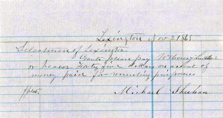 Order to pay W. Henry Smith, 1865