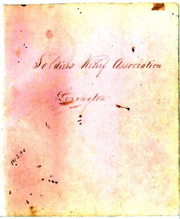 Soldiers Relief Association booklet, 1865