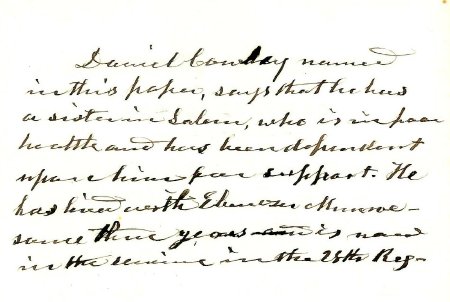 Enlistment record, Daniel Crowley, 1861