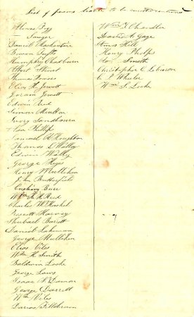 Soldiers liable to do duty returned, 1841