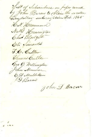 List of subscribers, 1865