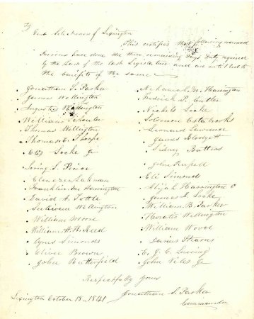 Artillery return, October 18, 1841