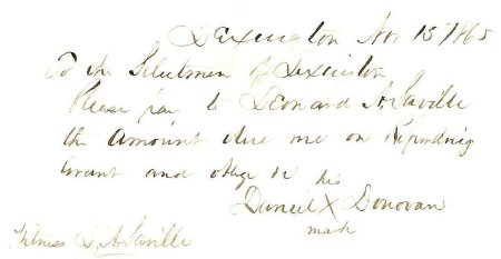 Order to pay Leonard A. Saville, 1865