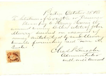 Order to pay Henry Harris, 1865
