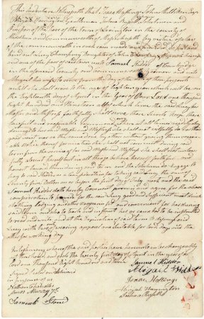 Indenture of Lucy Champney, 1803