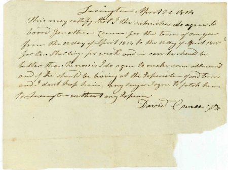 Contract, David Comee, Jr., 1814