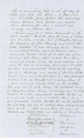 Perambulation between Lexington & West Cambridge, 1845