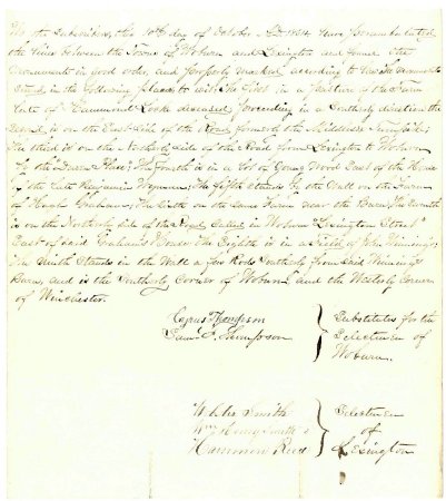 Perambulation between Lexington & Woburn, 1864