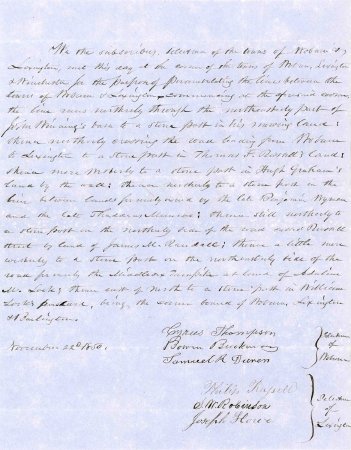 Perambulation between Lexington & Woburn, November 22, 1850