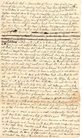 Letter concerning a proposed new road, 1802